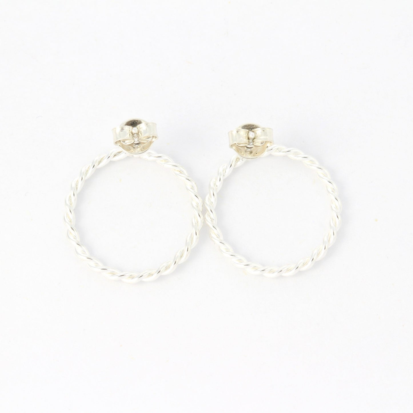 silver filigree earrings back