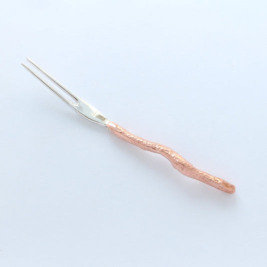 sterling silver gnomes cocktail fork front