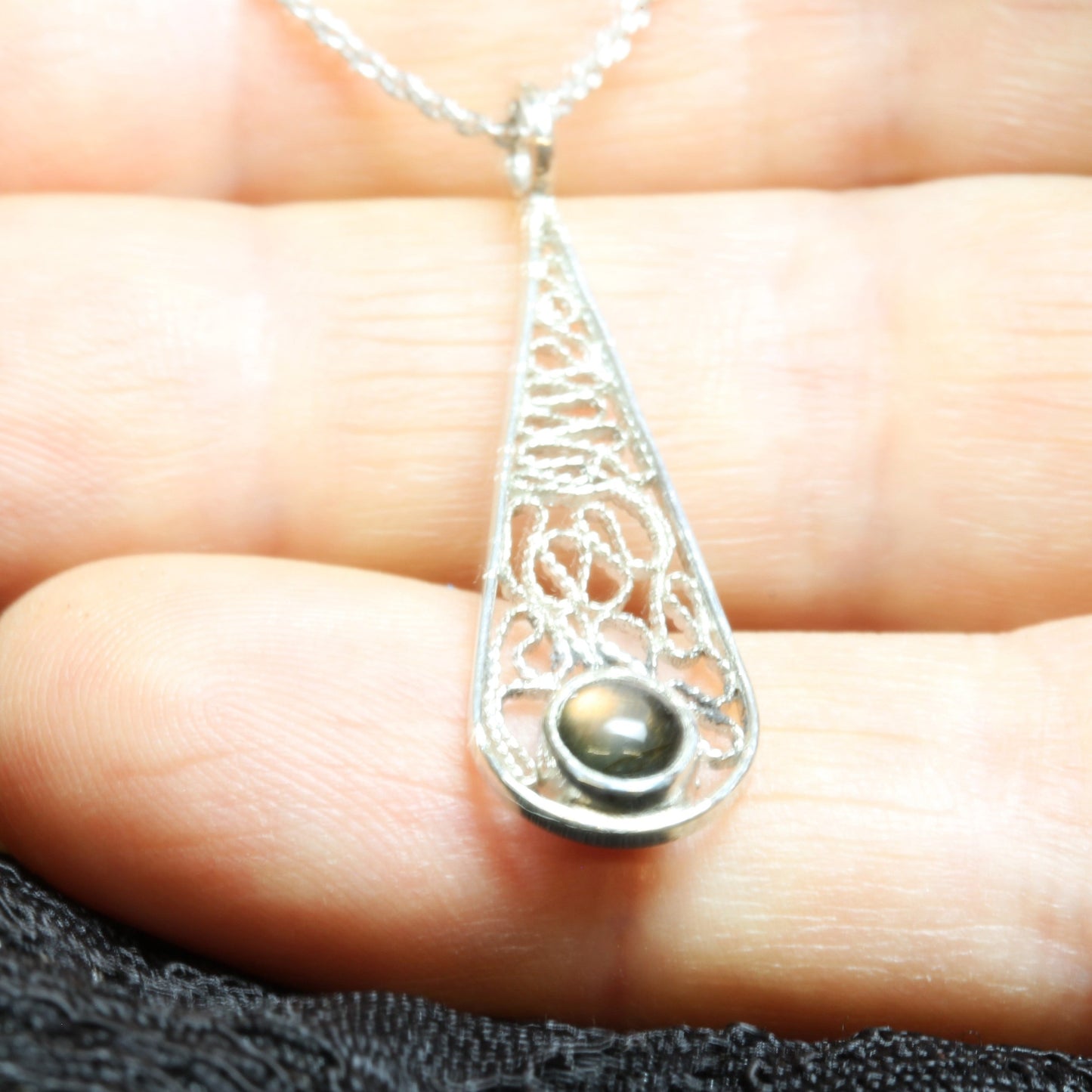 filigree necklace front