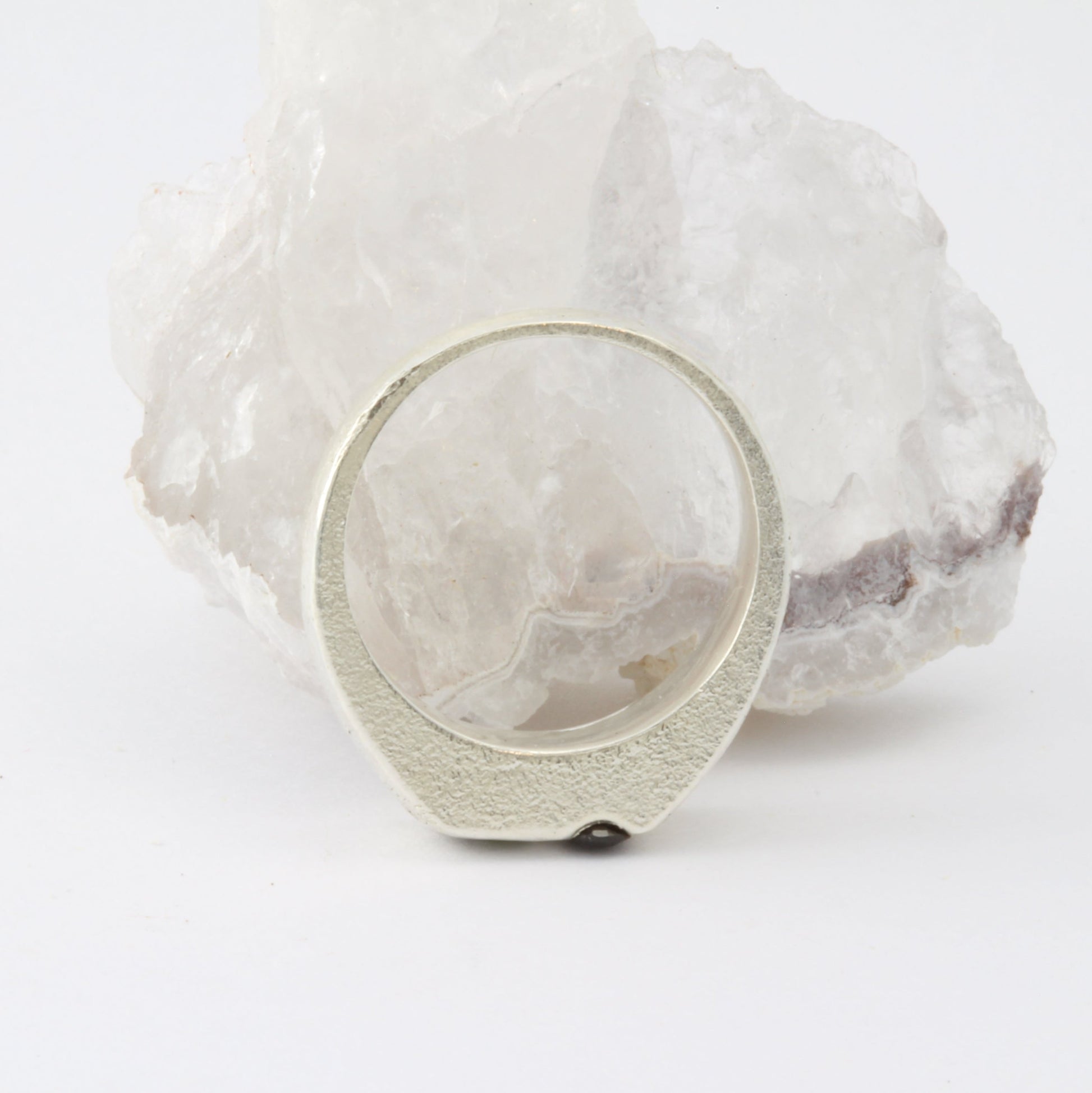 Sapphire signet ring upside down