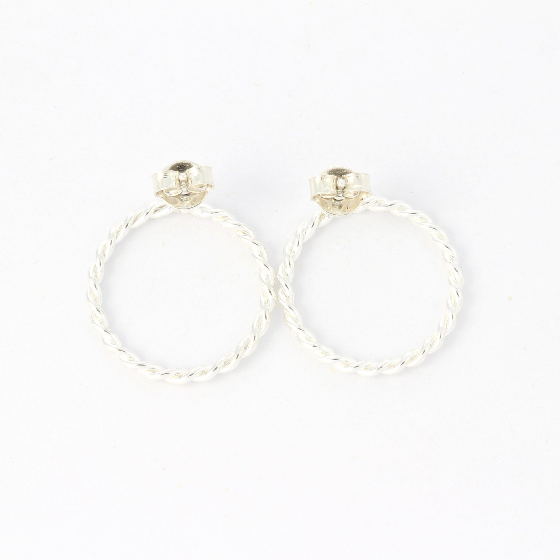 silver filigree earrings back